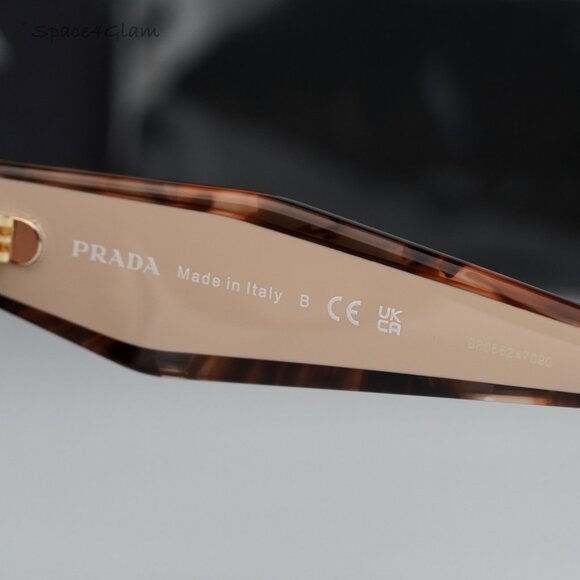 NEW Prada PR14WS 01R0A6 Havana Brown Gradient Cat Eye Oversized Women Sunglasses - Picture 6 of 8